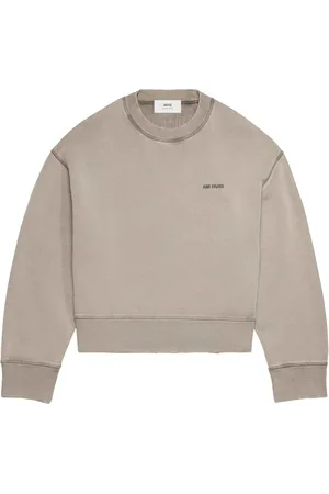 Ami Logo-embroidered cotton sweatshirt