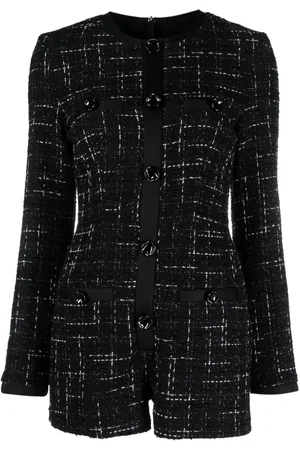 Msgm Button-up tweed jumpsuit