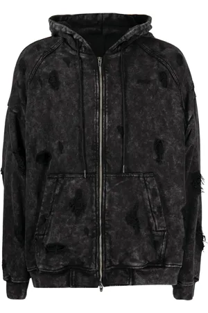 JUUN.J Embroidered-motif zip-up hoodie
