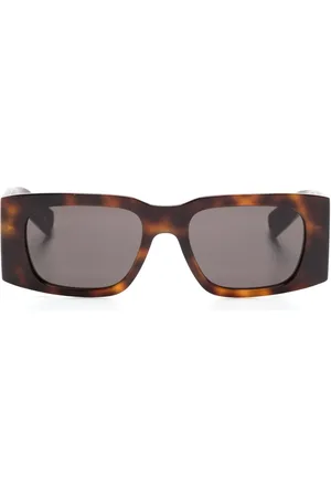 Saint Laurent Tortoiseshell rectangle-frame sunglasses