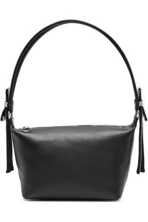 KARA Crystal-strap leather tote bag