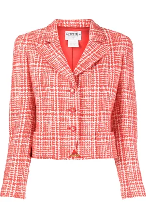 CHANEL 1997 CC-buttons tweed jacket