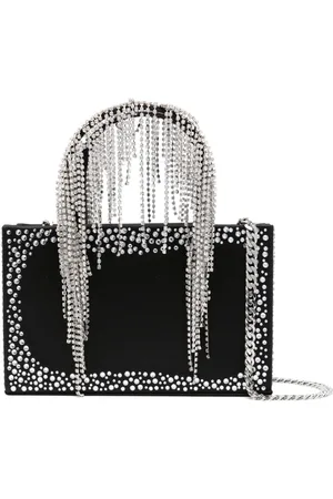 KARA Crystal-fringe tote bag