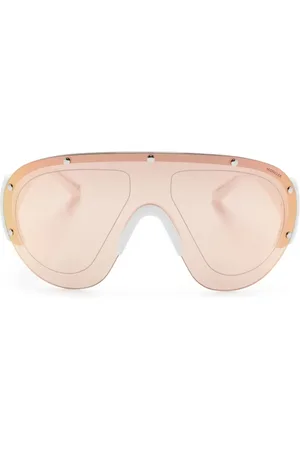 Moncler Logo-plaque oversize-frame sunglasses