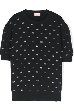 Elisabetta Franchi Rhinestone embellished-logo top