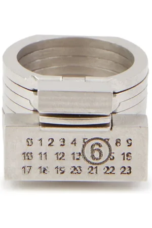 Maison Margiela Tubing logo-engraved ring