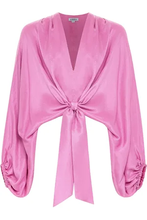 Azeeza Culhane twisted silk blouse