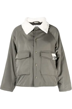 Izzue Logo-patch contrast-collar shirt jacket