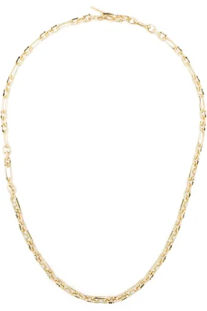 Lizzie Mandler 18kt yellow diamond figaro-chain necklace