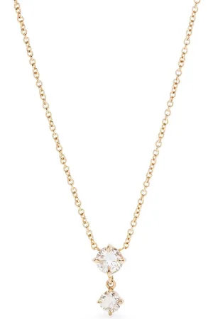 Lizzie Mandler 18kt yellow Alternating Drop diamond pendant necklace