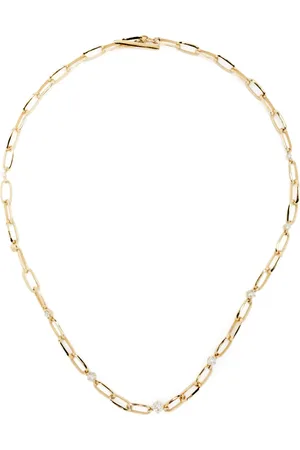 Lizzie Mandler 18kt yellow diamond link necklace