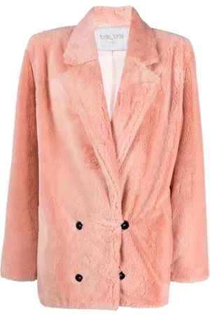 FORTE FORTE Double-breasted faux-fur coat