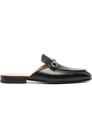 Scarosso Horsebit-detail leather slippers