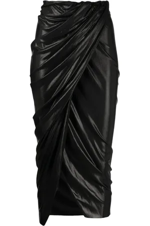 Rick Owens High-waisted draped skirt