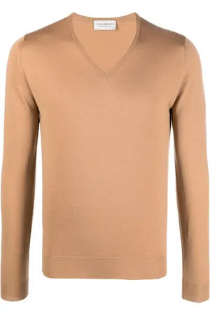 JOHN SMEDLEY V-neck fine-knit jumper