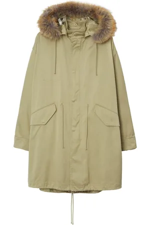 Burberry Faux-fur hood parka coat