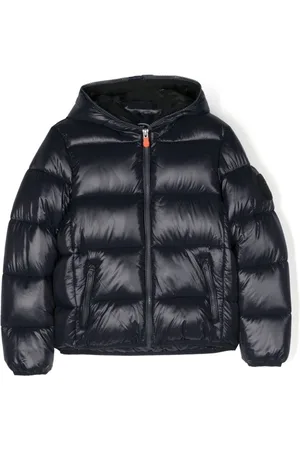 save the duck Logo-patch zip-up padded jacket