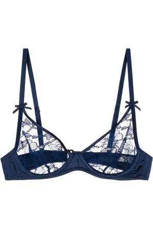FLEUR DU MAL Magnolia lace unlined demi bra