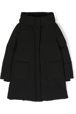 MONNALISA Logo-embroidered hooded coat