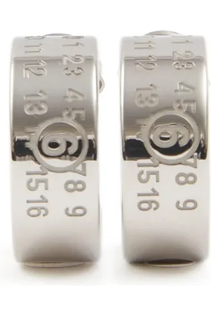 Maison Margiela Numeric engraved hoop earrings