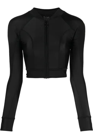 Duskii Zip-up cropped rash guard