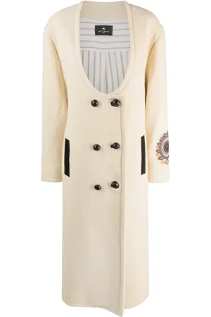 Etro Floral-embroidered long coat