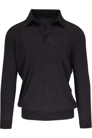 Kiton Long-sleeve wool polo jumper