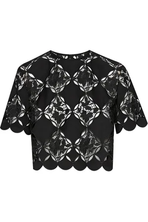Oscar de la Renta Gardenia guipure blouse