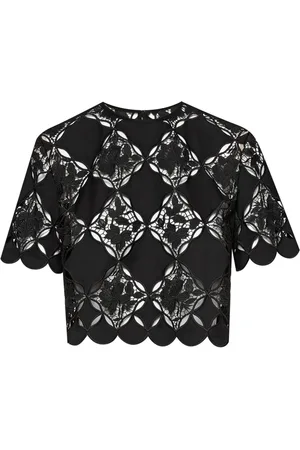 Oscar de la Renta Gardenia guipure blouse