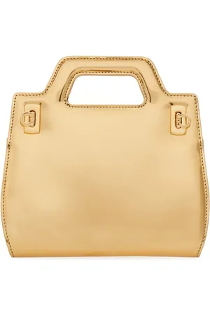 Salvatore Ferragamo Wanda metallic-finish mini bag