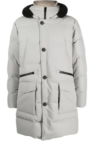 Woolrich Button-fastening hooded down jacket