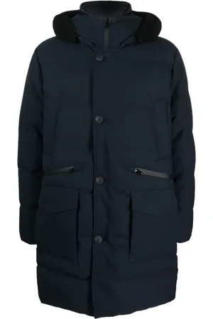 Woolrich Button-fastening hooded padded coat