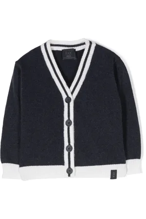 FAY Two-tone wool cardigan