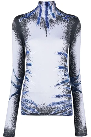 Y / PROJECT Whisker-print long-sleeve top