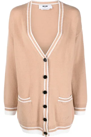 Msgm Contrasting-trim knit cardigan