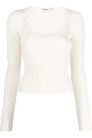 Simkhai Giuliana sweetheart-neck jumper