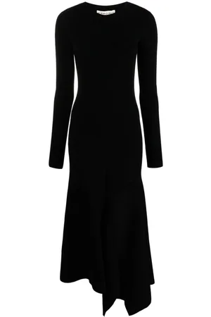Y / PROJECT Side-slit long-sleeve midi dress