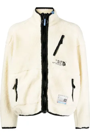 Maison Mihara Yasuhiro Boa logo-embroidered fleece jacket