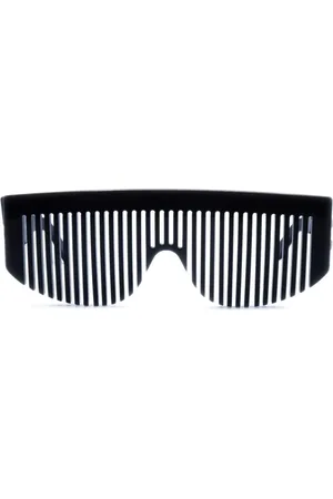 CHANEL 1990-2000s Hair Comb oversize-frame sunglasses