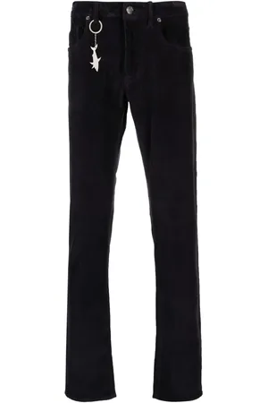 Paul & Shark Shark-keyring corduroy trousers