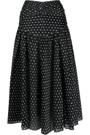 ZIMMERMANN Polka-dot print pleated skirt