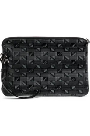 MOREAU Monogram-print leather clutch bag