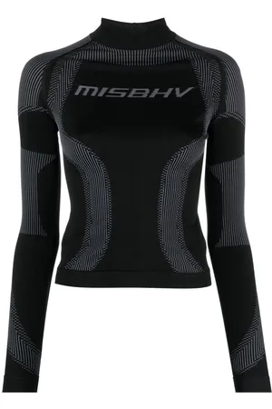 MISBHV Logo-jacquard high-neck performance top