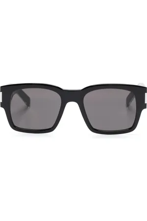 Saint Laurent Logo-plaque square-frame sunglasses