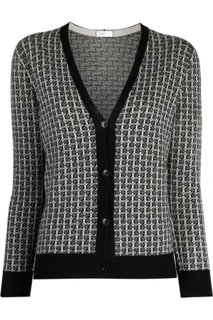 ROSETTA GETTY Patterned-intarsia wool cardigan