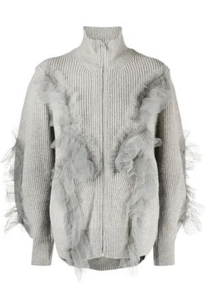 JNBY Ruffled-detail wool cardigan