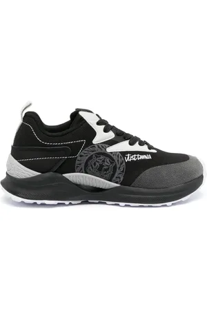 Roberto Cavalli Lace-up panelled sneakers