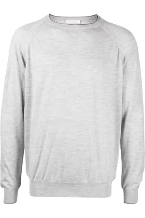 Cruciani Piped-trim crew-neck jumper