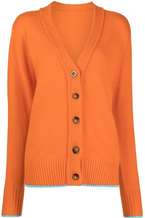 Orange womens cheap cardigan