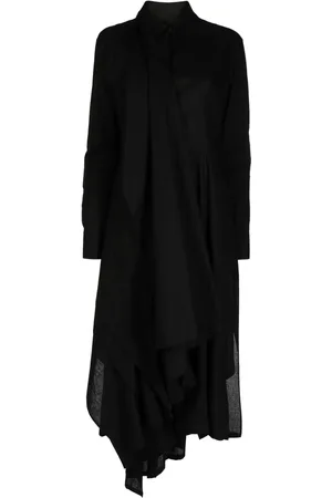 YOHJI YAMAMOTO Muslin draped midi dress